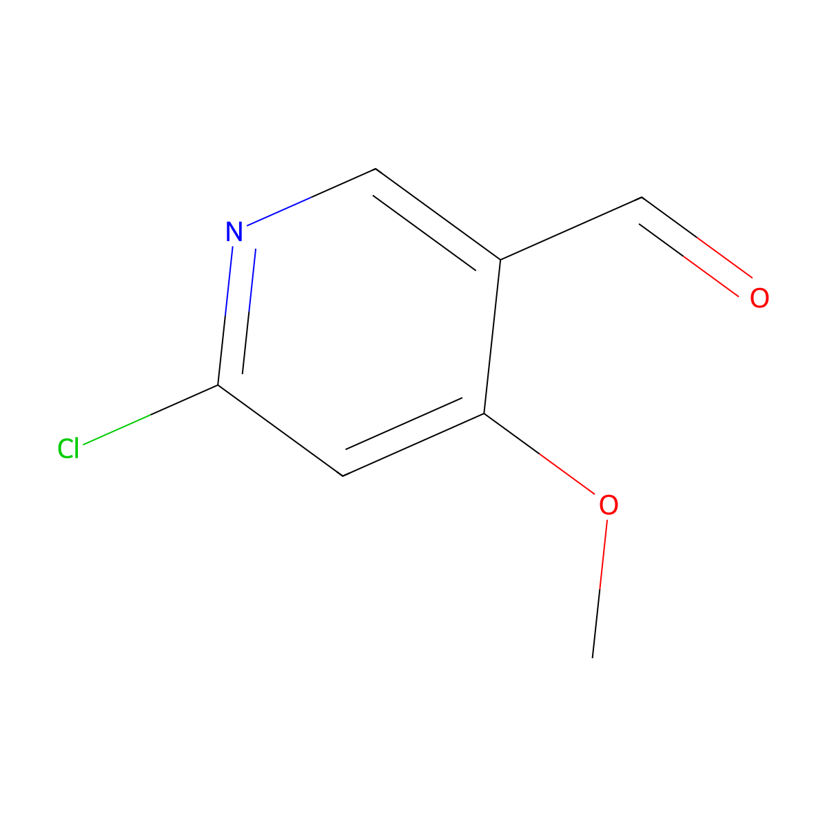 6-Chloro-4-methoxypyridine-3-carbaldehyde molecular structure, CAS 1256823-05-8