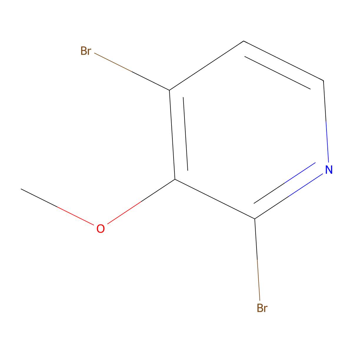 2,4-Dibromo-3-methoxypyridine molecular structure, CAS 1256823-10-5