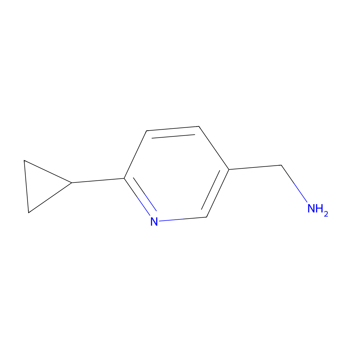 6-Cyclopropylpyridine-3-methanamine molecular structure, CAS 1256823-20-7