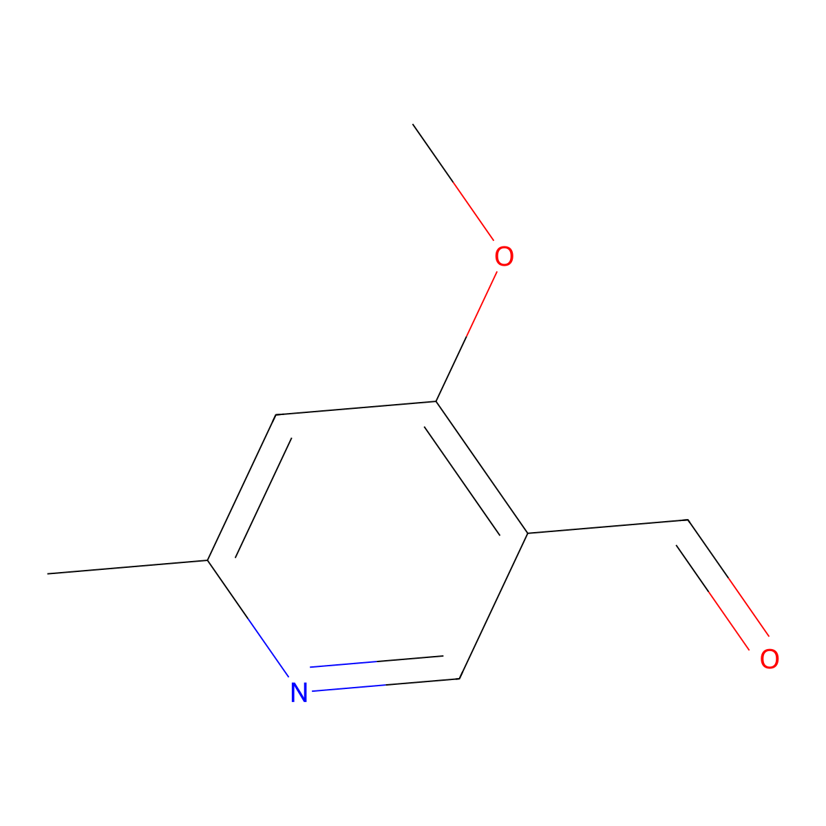 4-Methoxy-6-methylpyridine-3-carbaldehyde molecular structure, CAS 1256823-25-2
