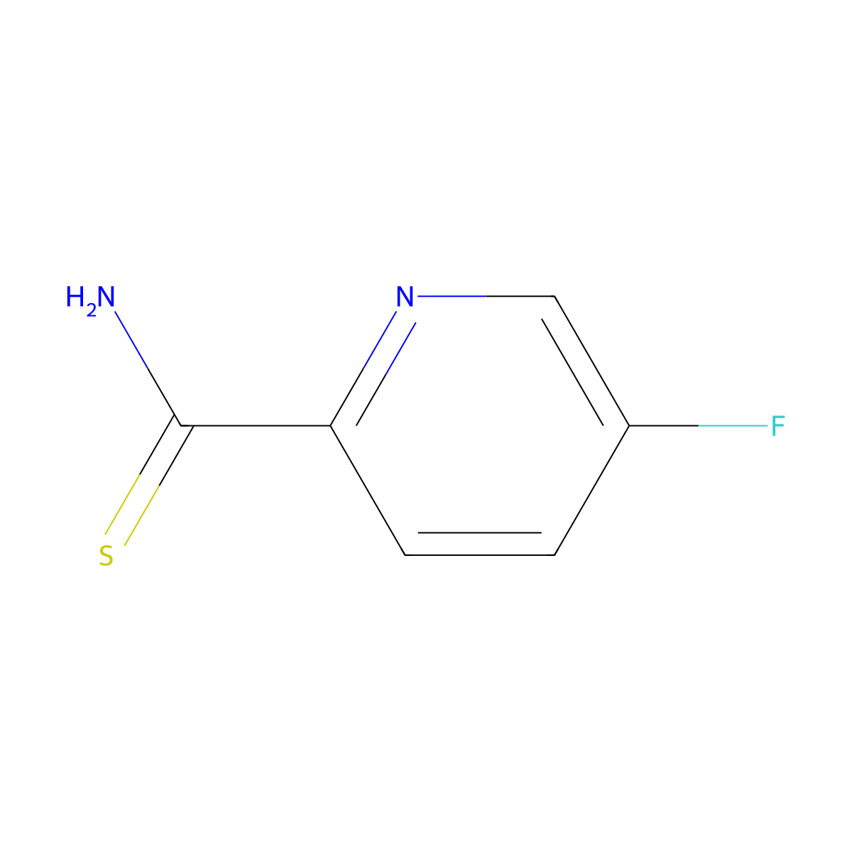 5-Fluoropyridine-2-carbothioamide molecular structure, CAS 1256823-32-1