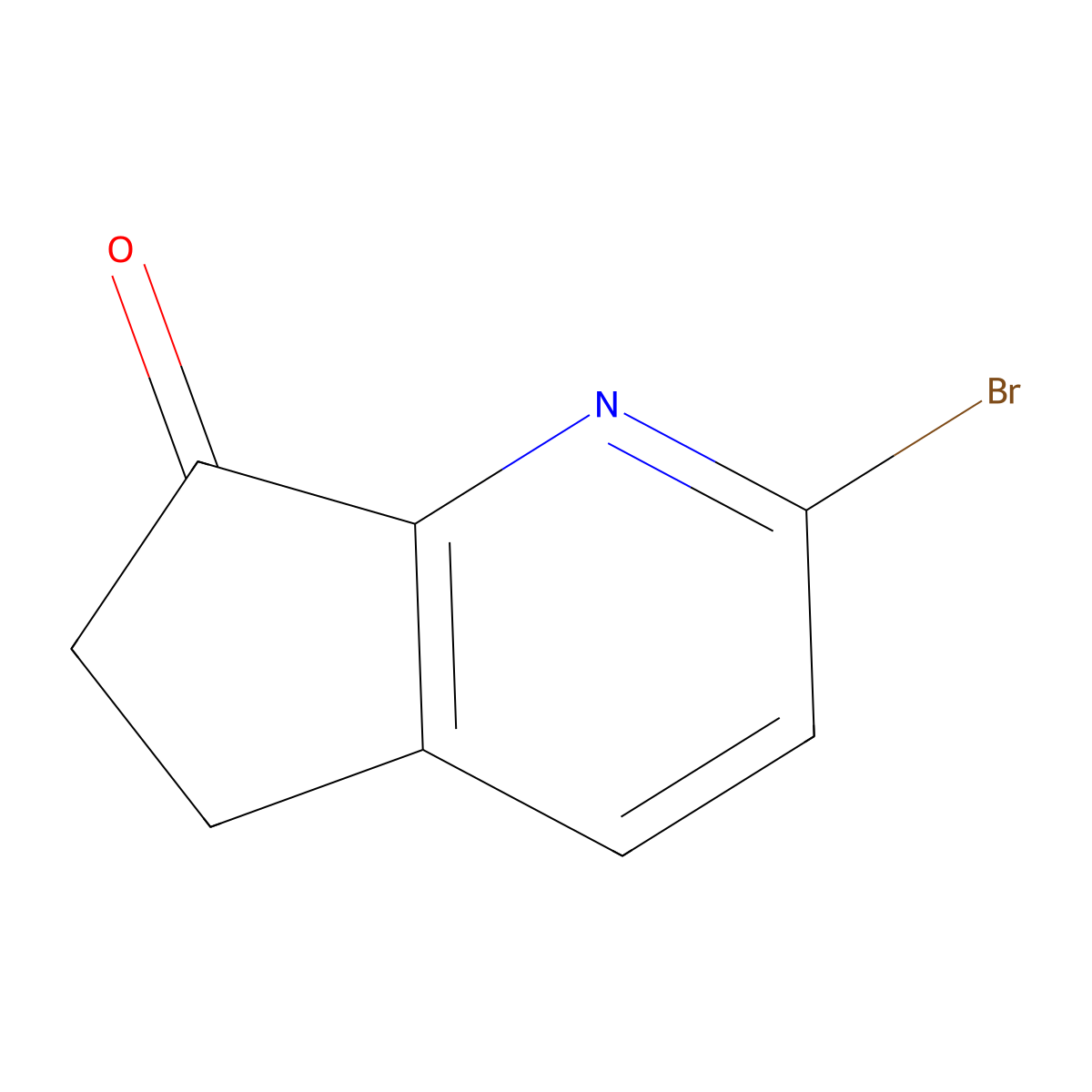 2-Bromo-5H-cyclopenta[b]pyridin-7(6H)-one molecular structure, CAS 1256823-72-9