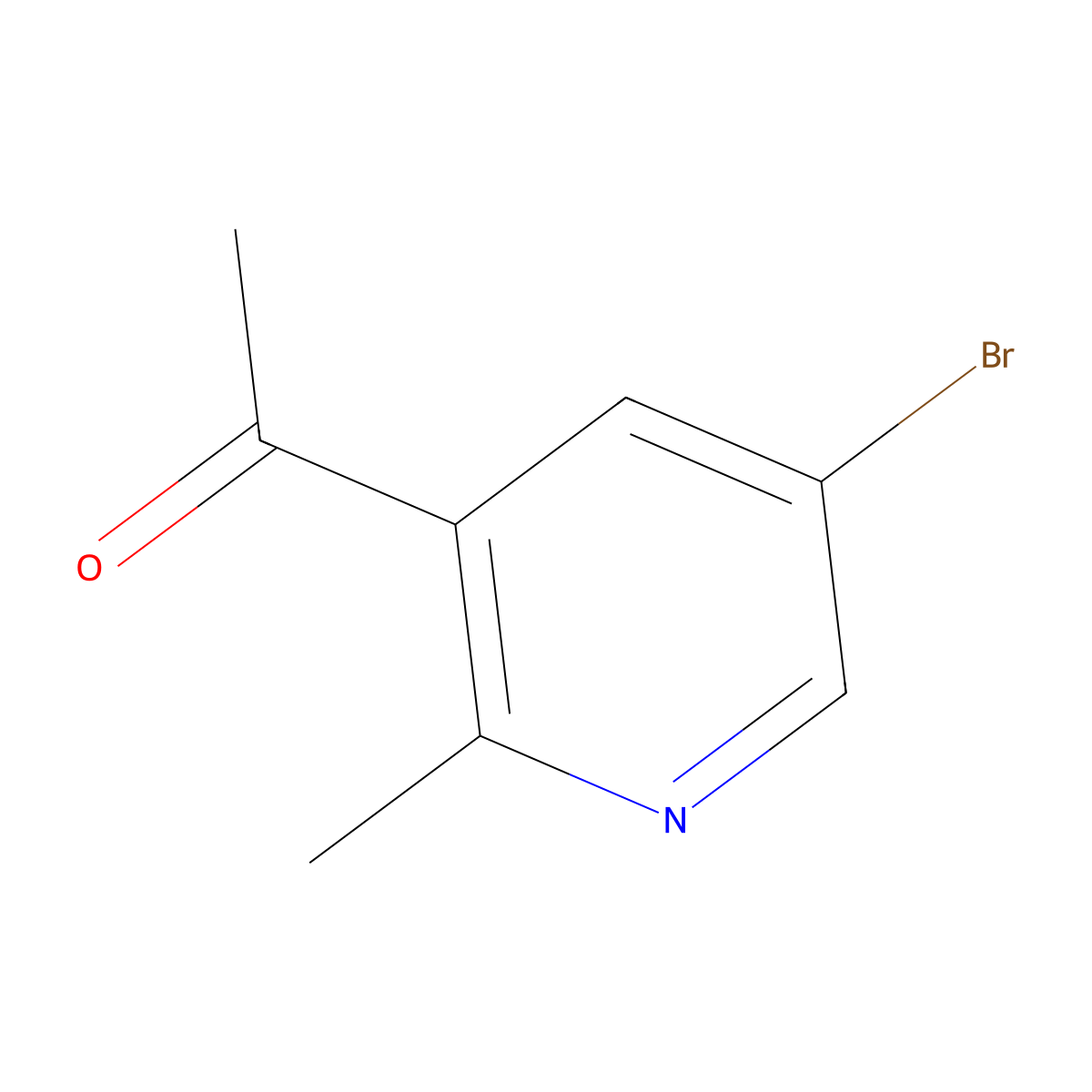 1-(5-Bromo-2-methylpyridin-3-yl)ethanone molecular structure, CAS 1256823-89-8