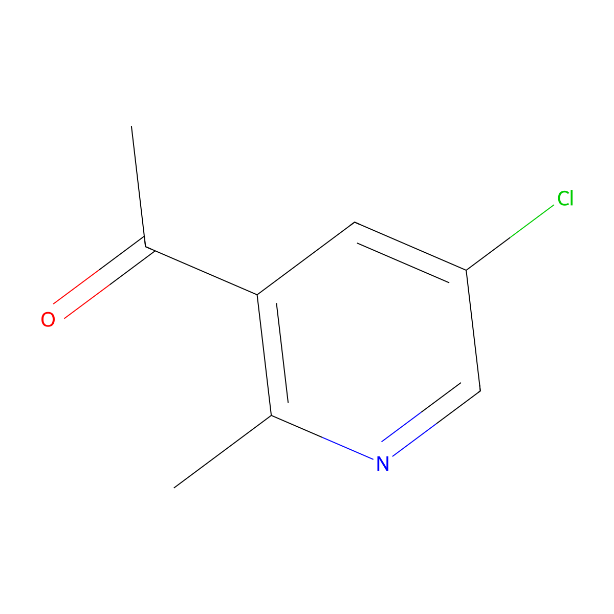 1-(5-Chloro-2-methylpyridin-3-yl)ethanone molecular structure, CAS 1256823-94-5