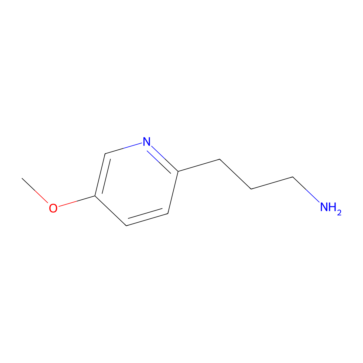 3-(5-Methoxypyridin-2-yl)propan-1-amine molecular structure, CAS 1256823-98-9