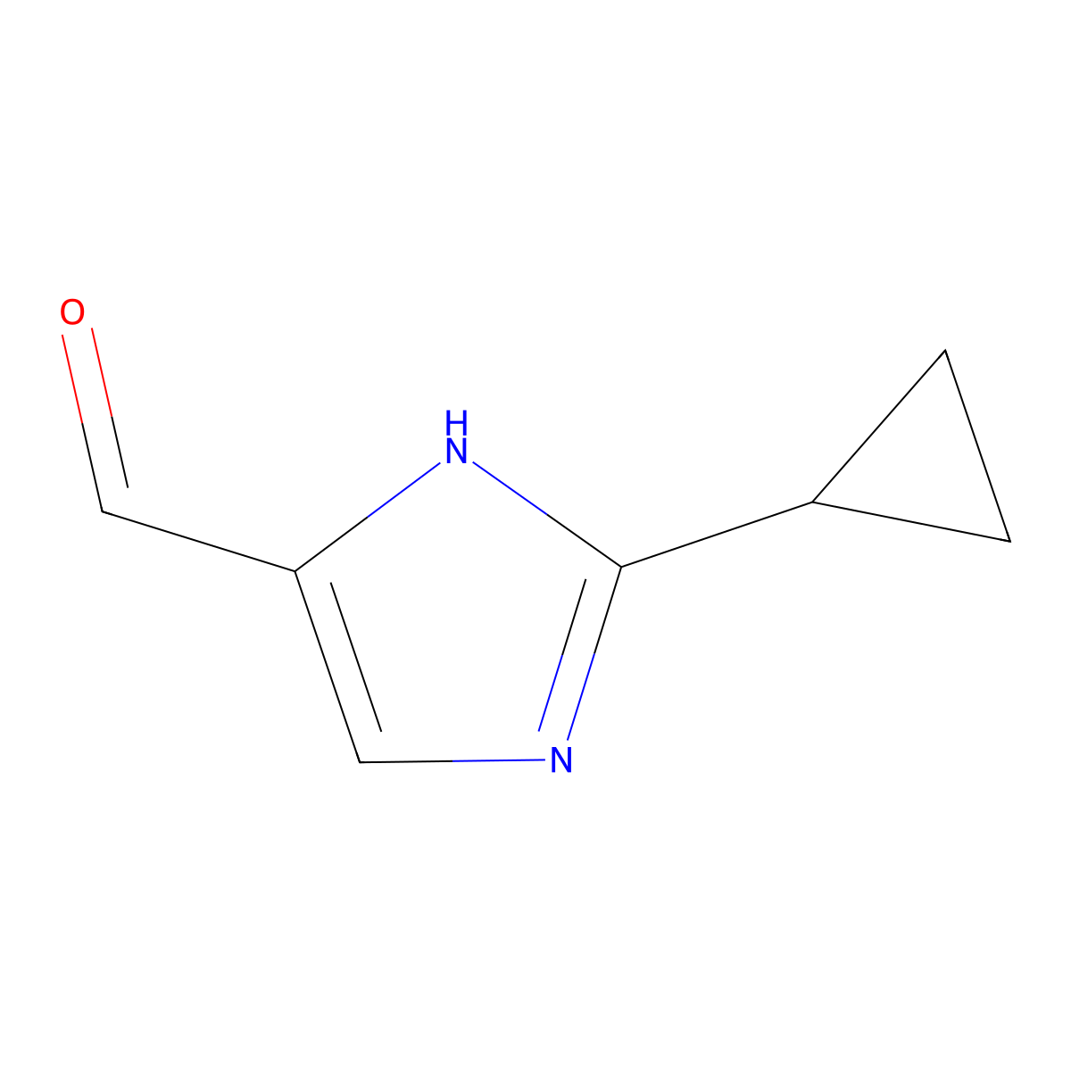 2-Cyclopropyl-1H-imidazole-4-carbaldehyde molecular structure, CAS 1256824-13-1