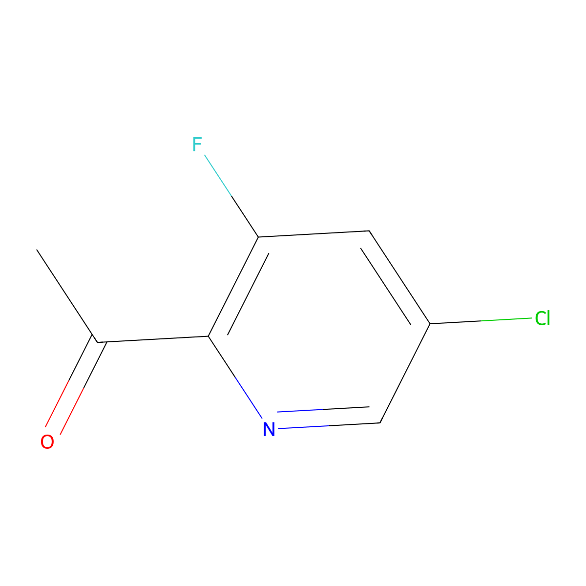 1-(5-Chloro-3-fluoropyridin-2-yl)ethanone molecular structure, CAS 1256824-17-5