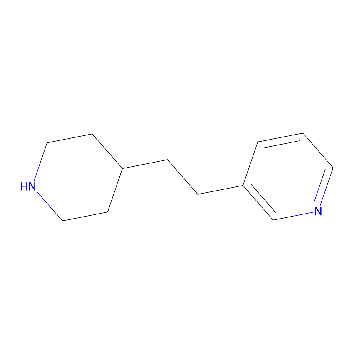 3-[2-(Piperidin-4-yl)ethyl]pyridine molecular structure, CAS 1256824-21-1