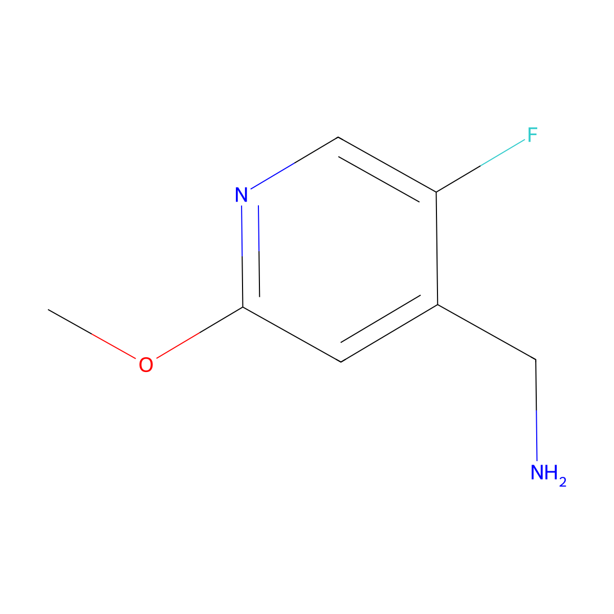 (5-Fluoro-2-methoxypyridin-4-yl)methanamine molecular structure, CAS 1256824-28-8
