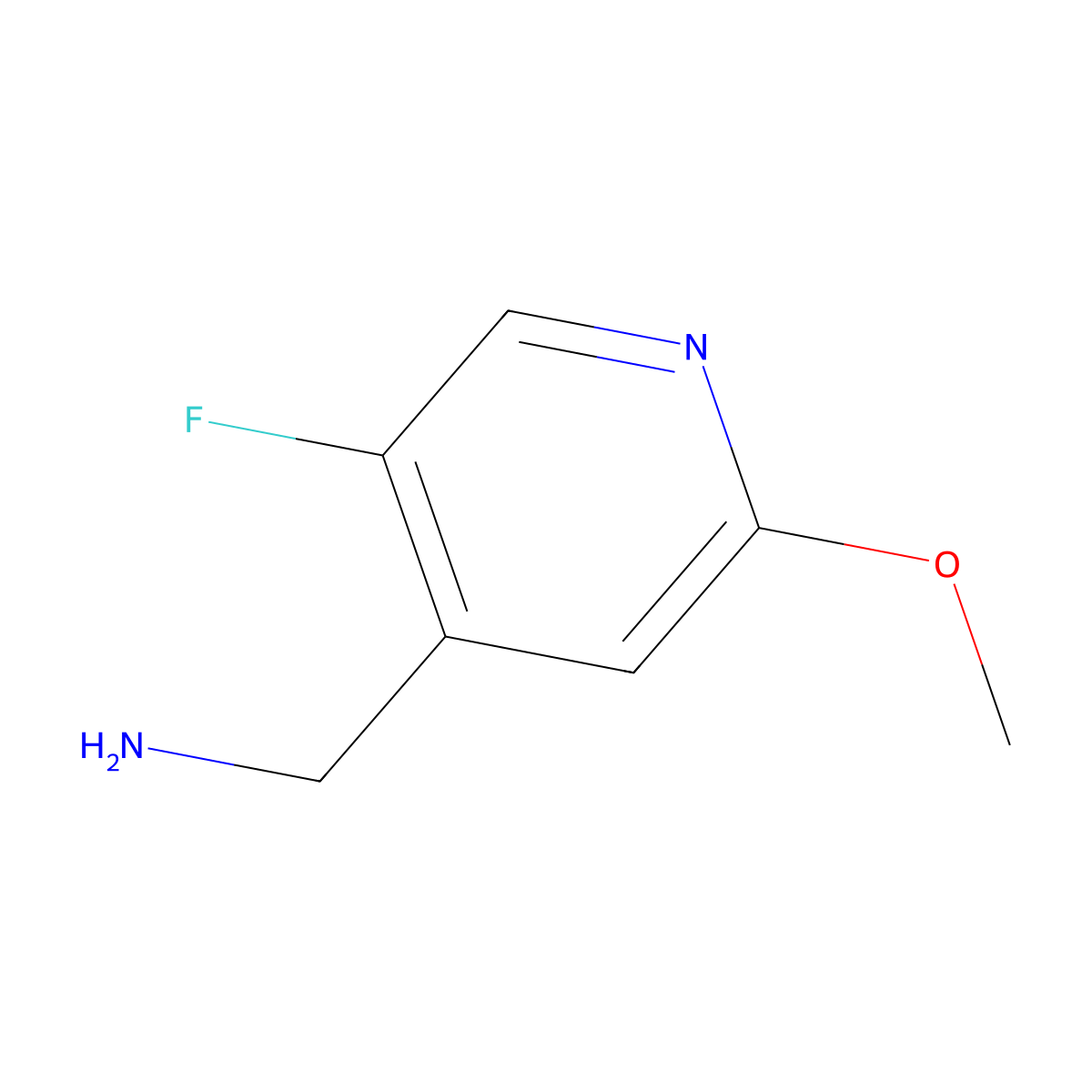 (5-Fluoro-2-methoxypyridin-4-yl)methanamine molecular structure, CAS 1256824-28-8