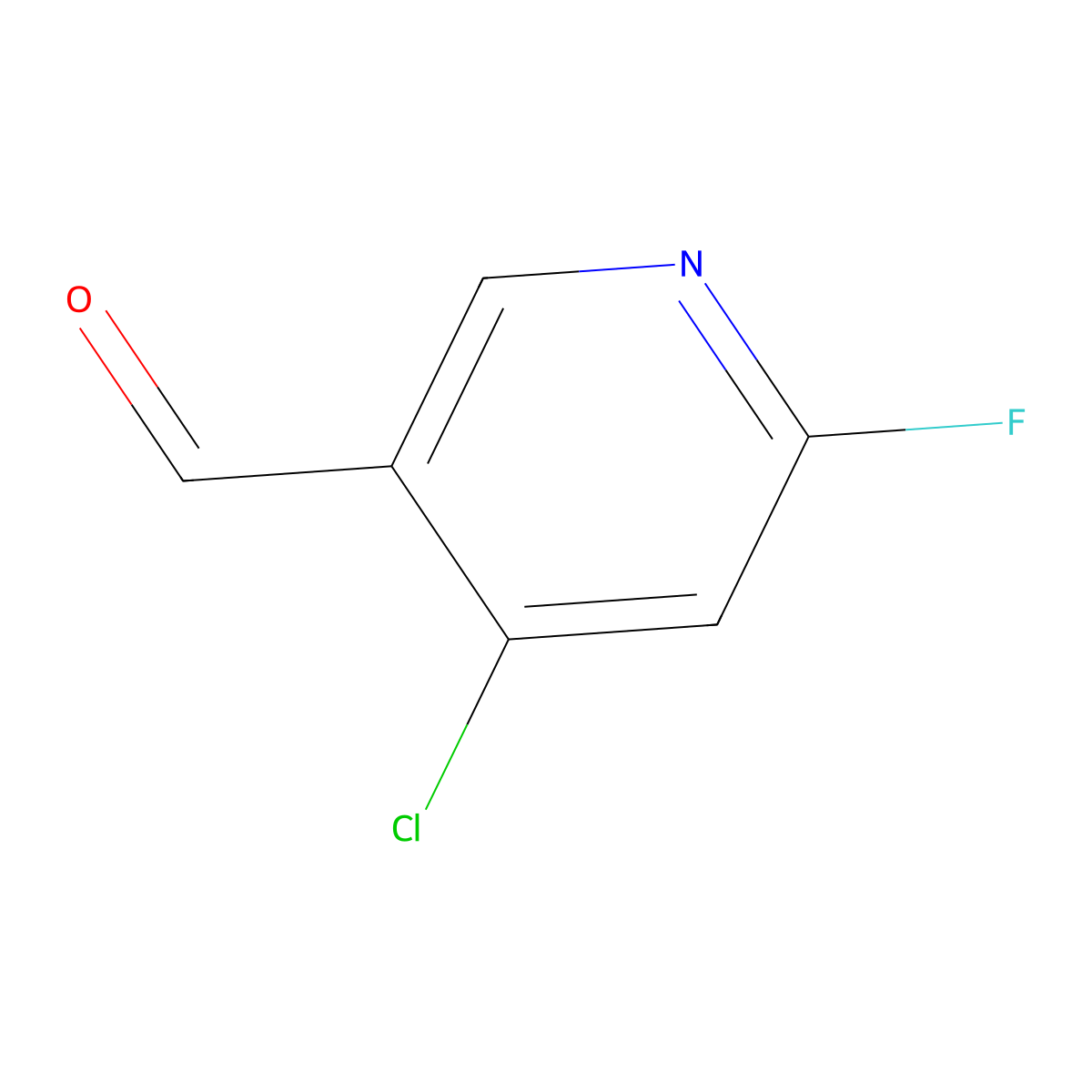 4-Chloro-6-fluoronicotinaldehyde molecular structure, CAS 1256824-38-0