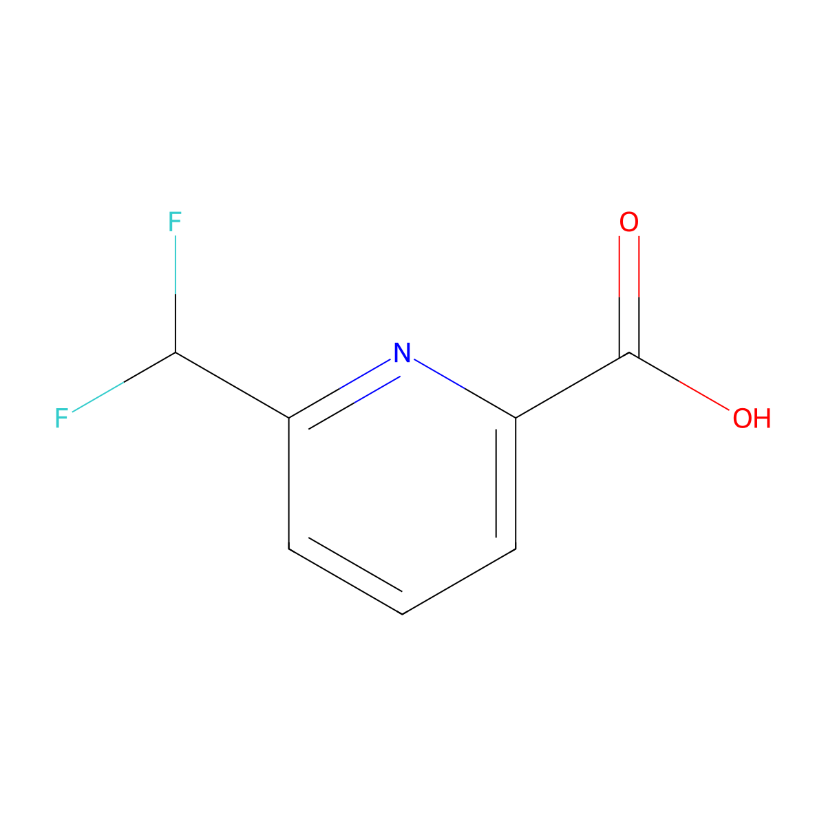 6-(Difluoromethyl)pyridine-2-carboxylic acid molecular structure, CAS 1256824-41-5