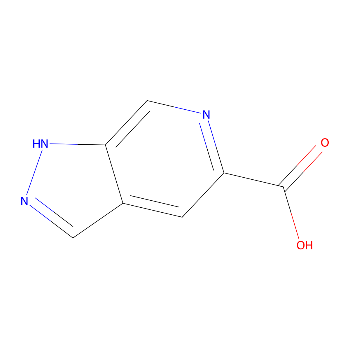 1H-Pyrazolo[3,4-C]pyridine-5-carboxylic acid molecular structure, CAS 1256824-45-9