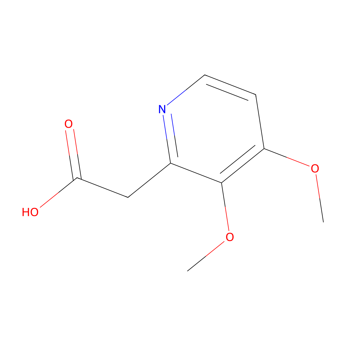 2-(3,4-Dimethoxypyridin-2-yl)acetic acid molecular structure, CAS 1256824-46-0