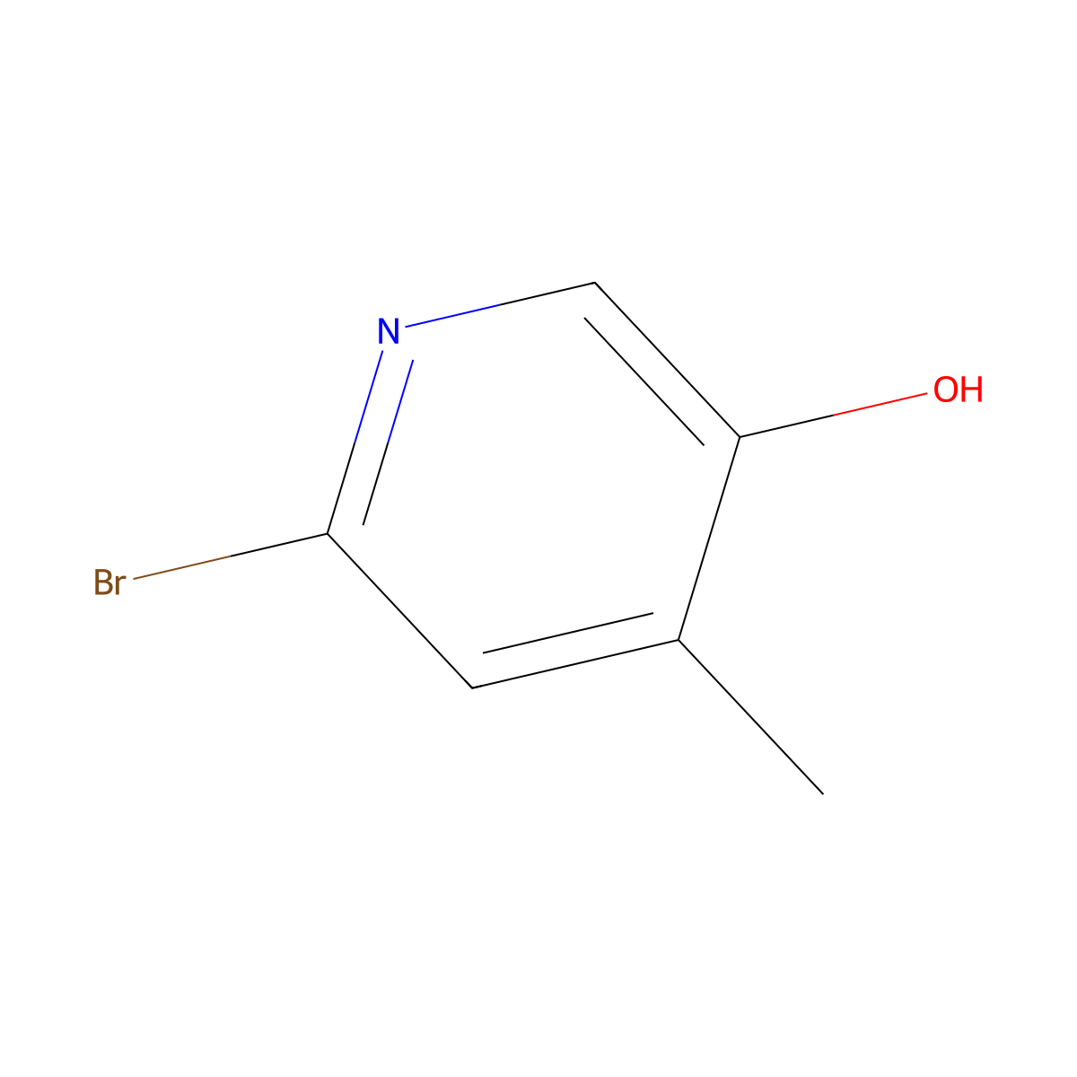 6-Bromo-4-methyl-3-pyridinol molecular structure, CAS 1256824-49-3