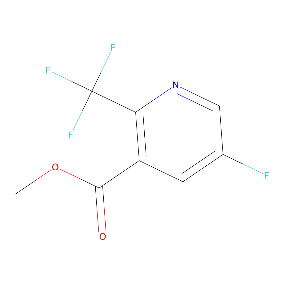 Methyl 5-fluoro-2-(trifluoromethyl)nicotinate molecular structure, CAS 1256824-72-2