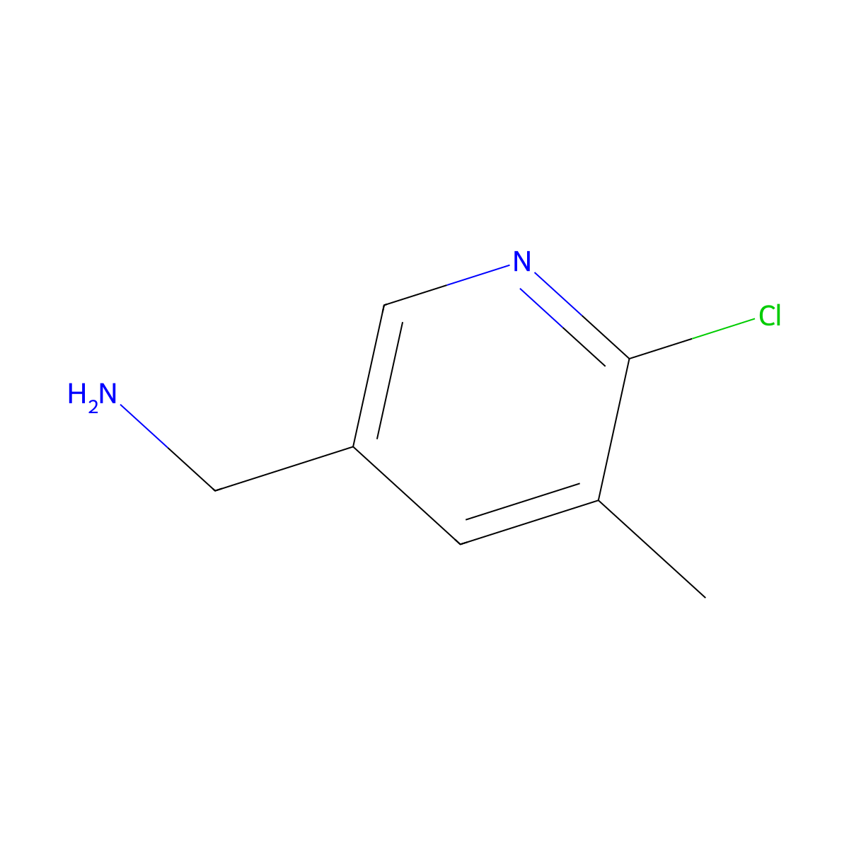 (6-Chloro-5-methylpyridin-3-yl)methanamine molecular structure, CAS 1256824-90-4