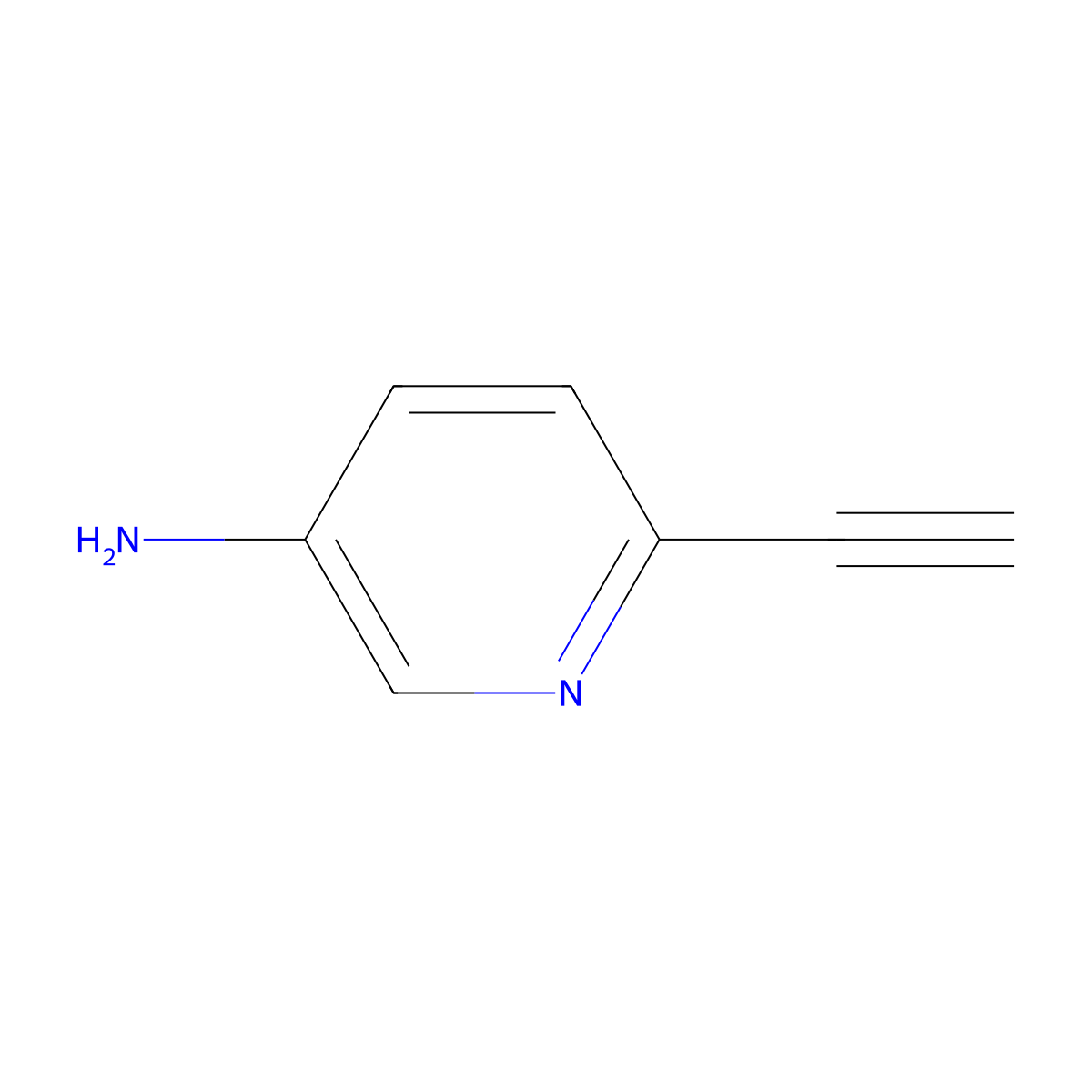 6-Ethynylpyridin-3-amine molecular structure, CAS 1256824-94-8