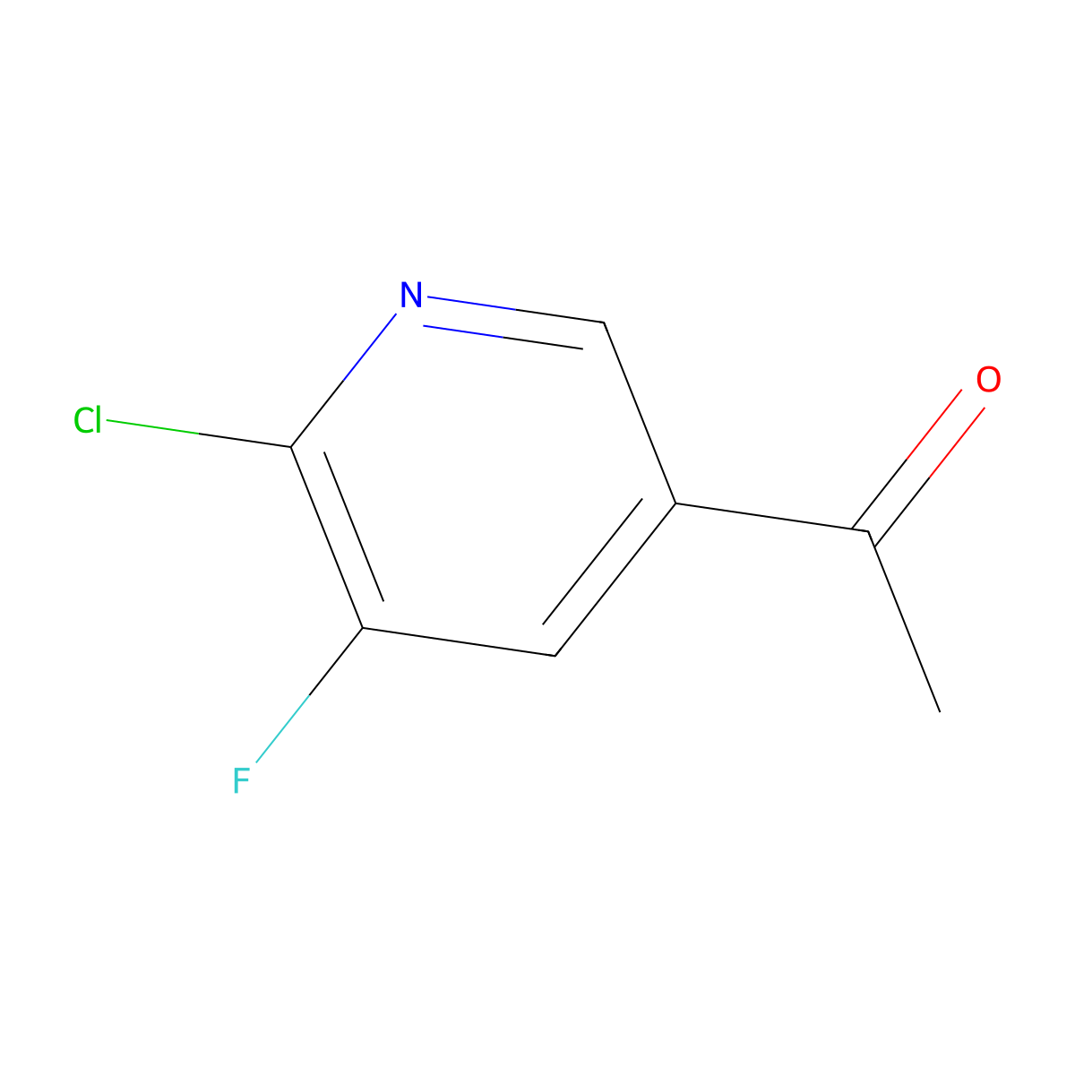 1-(6-Chloro-5-fluoropyridin-3-YL)ethanone molecular structure, CAS 1256824-98-2