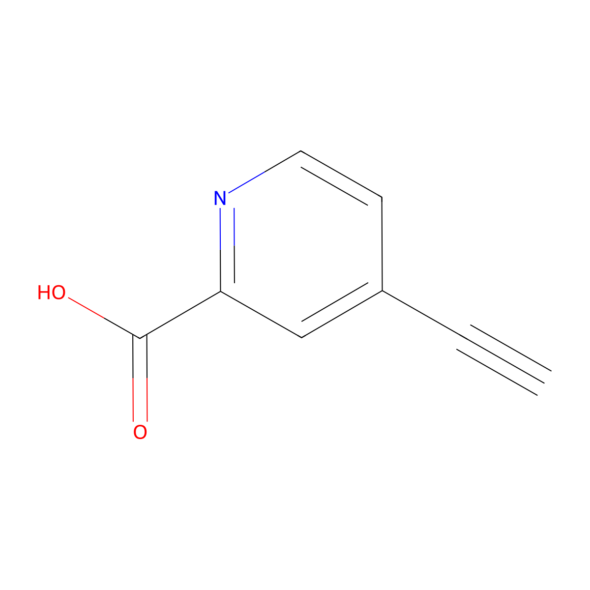 4-Ethynylpyridine-2-carboxylic acid molecular structure, CAS 1256825-09-8