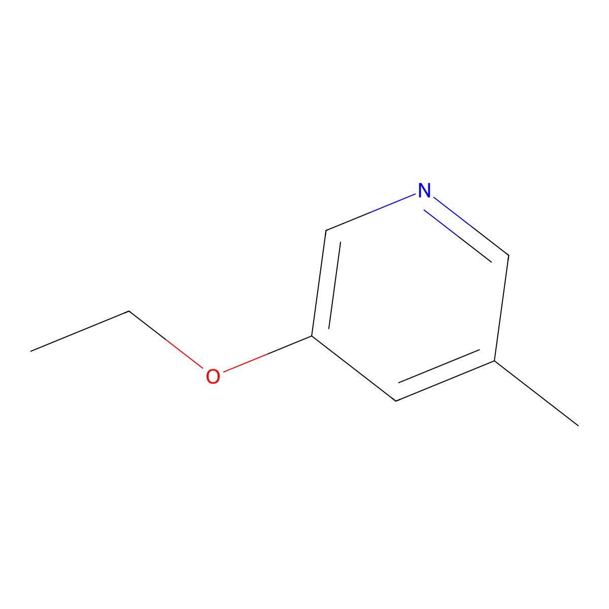 3-Ethoxy-5-methylpyridine molecular structure, CAS 1256825-14-5