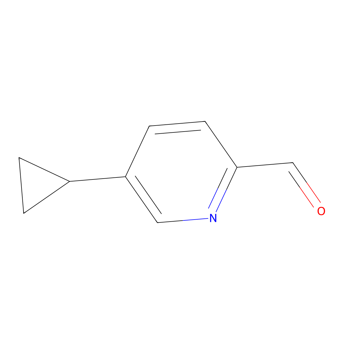 5-Cyclopropylpyridine-2-carbaldehyde molecular structure, CAS 1256825-21-4