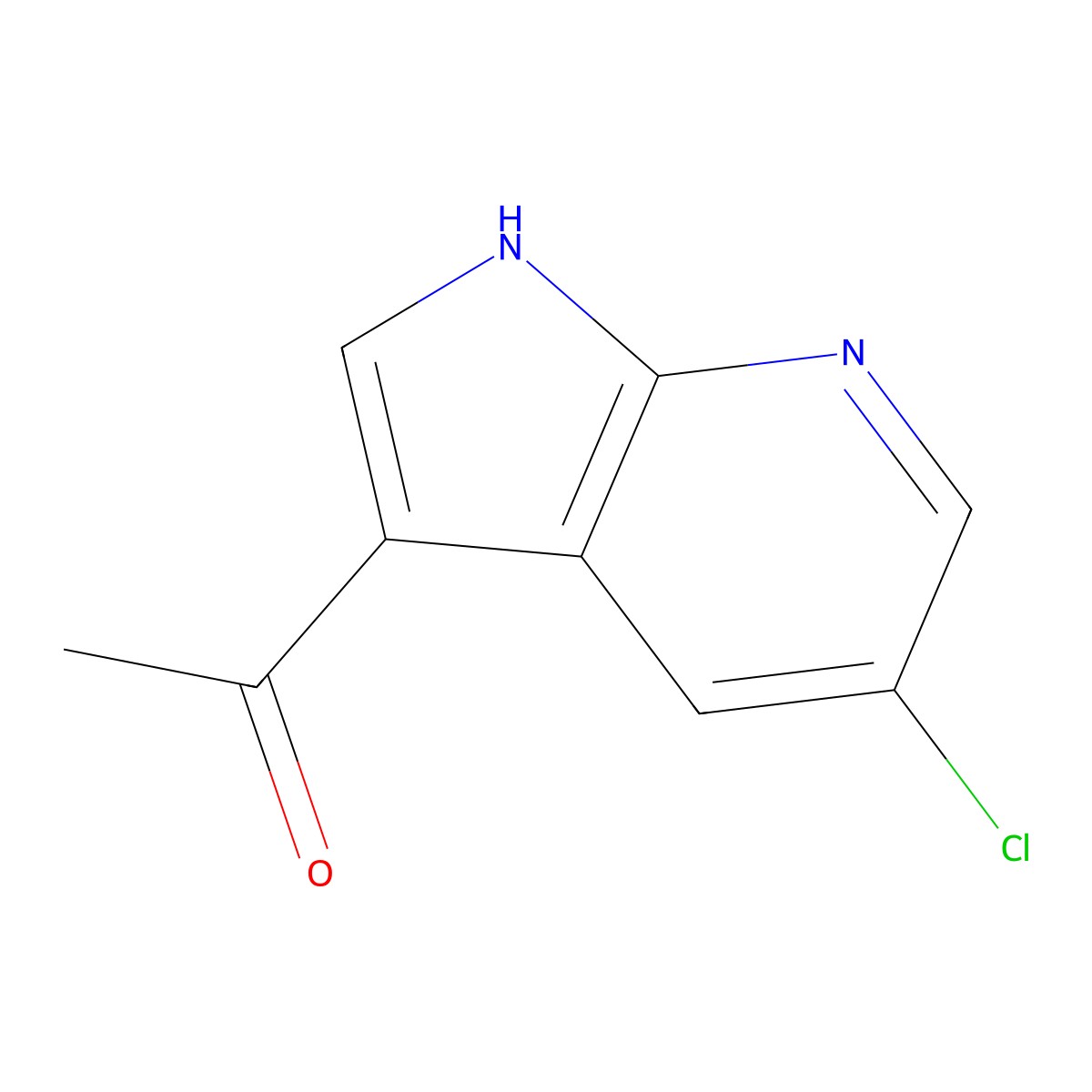 3-Acetyl-5-chloro-7-azaindole molecular structure, CAS 1256825-26-9