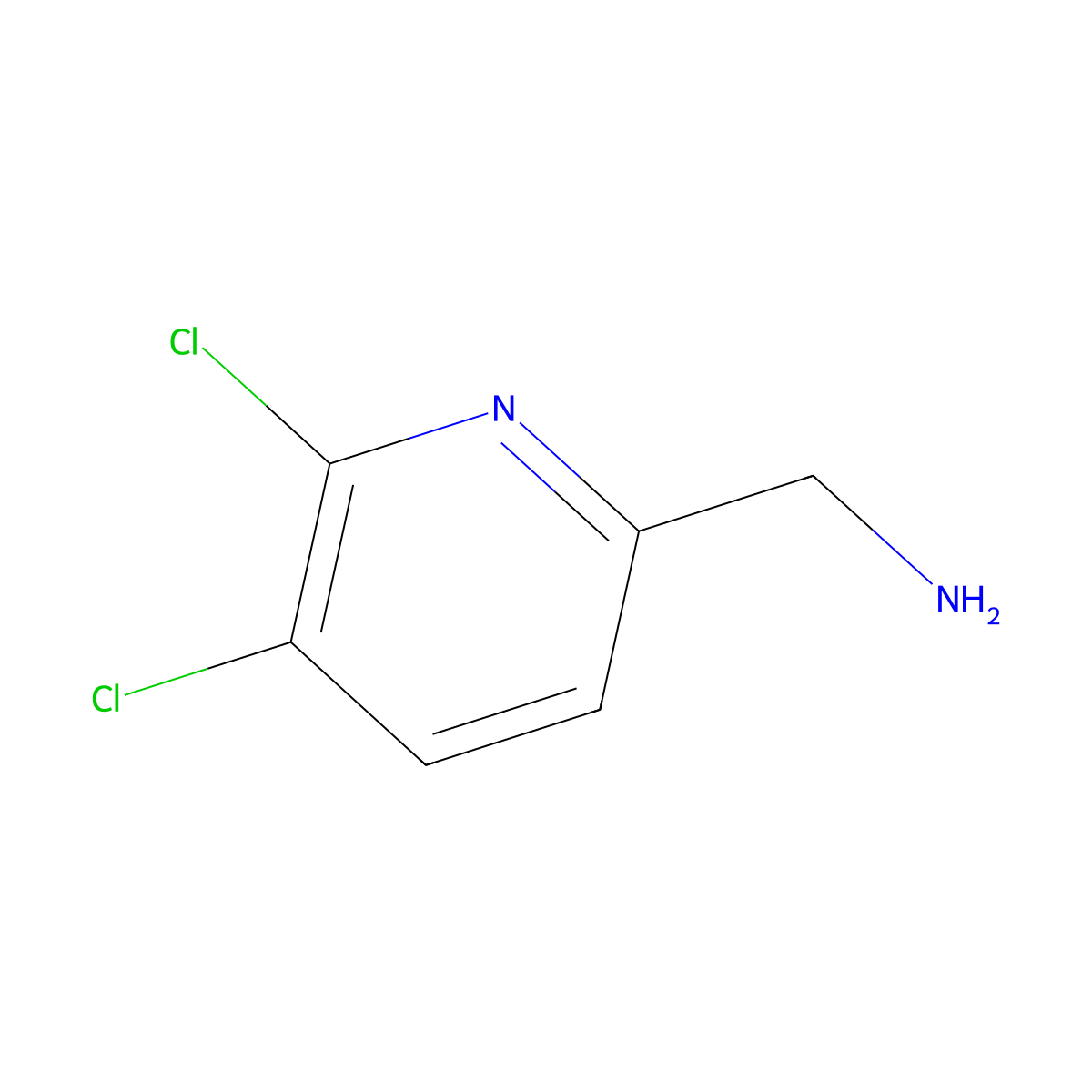 (5,6-Dichloropyridin-2-yl)methanamine molecular structure, CAS 1256825-30-5