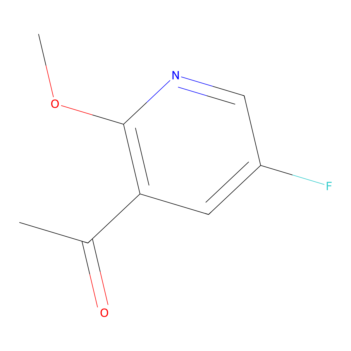 1-(5-Fluoro-2-methoxypyridin-3-yl)ethanone molecular structure, CAS 1256825-36-1