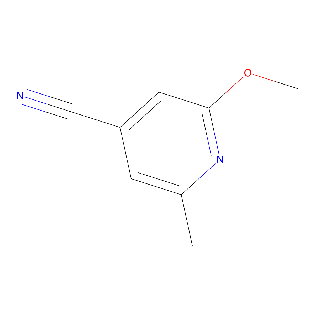 2-Methoxy-6-methylisonicotinonitrile molecular structure, CAS 1256825-69-0