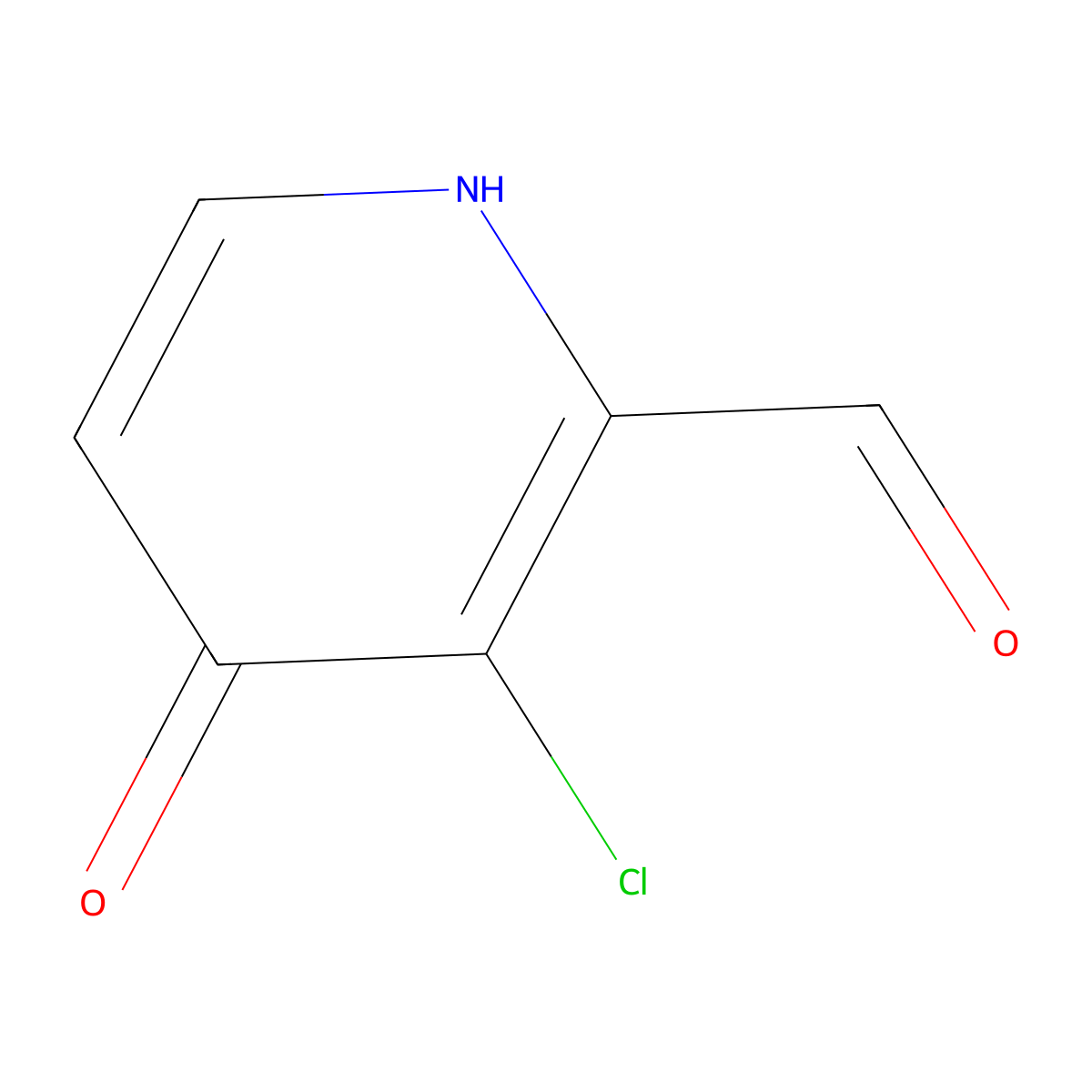 3-Chloro-4-hydroxypyridine-2-carbaldehyde molecular structure, CAS 1256826-27-3