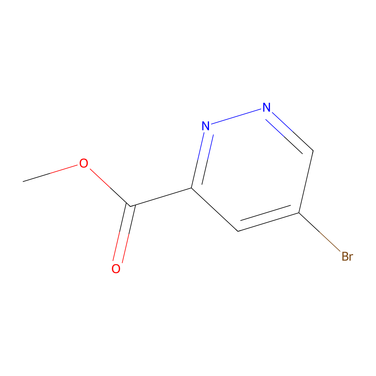 Methyl 5-bromopyridazine-3-carboxylate molecular structure, CAS 1256826-30-8