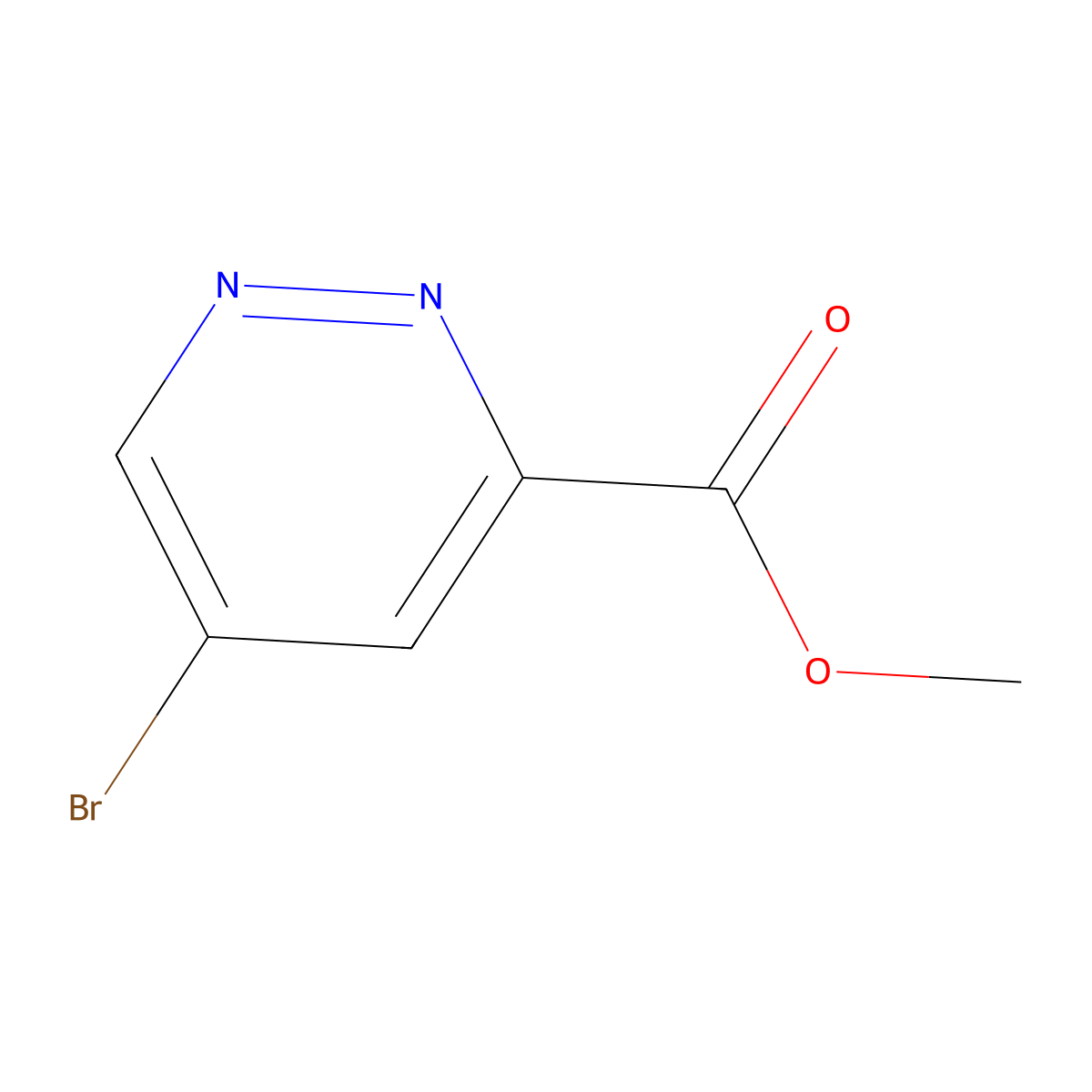 Methyl 5-bromopyridazine-3-carboxylate molecular structure, CAS 1256826-30-8