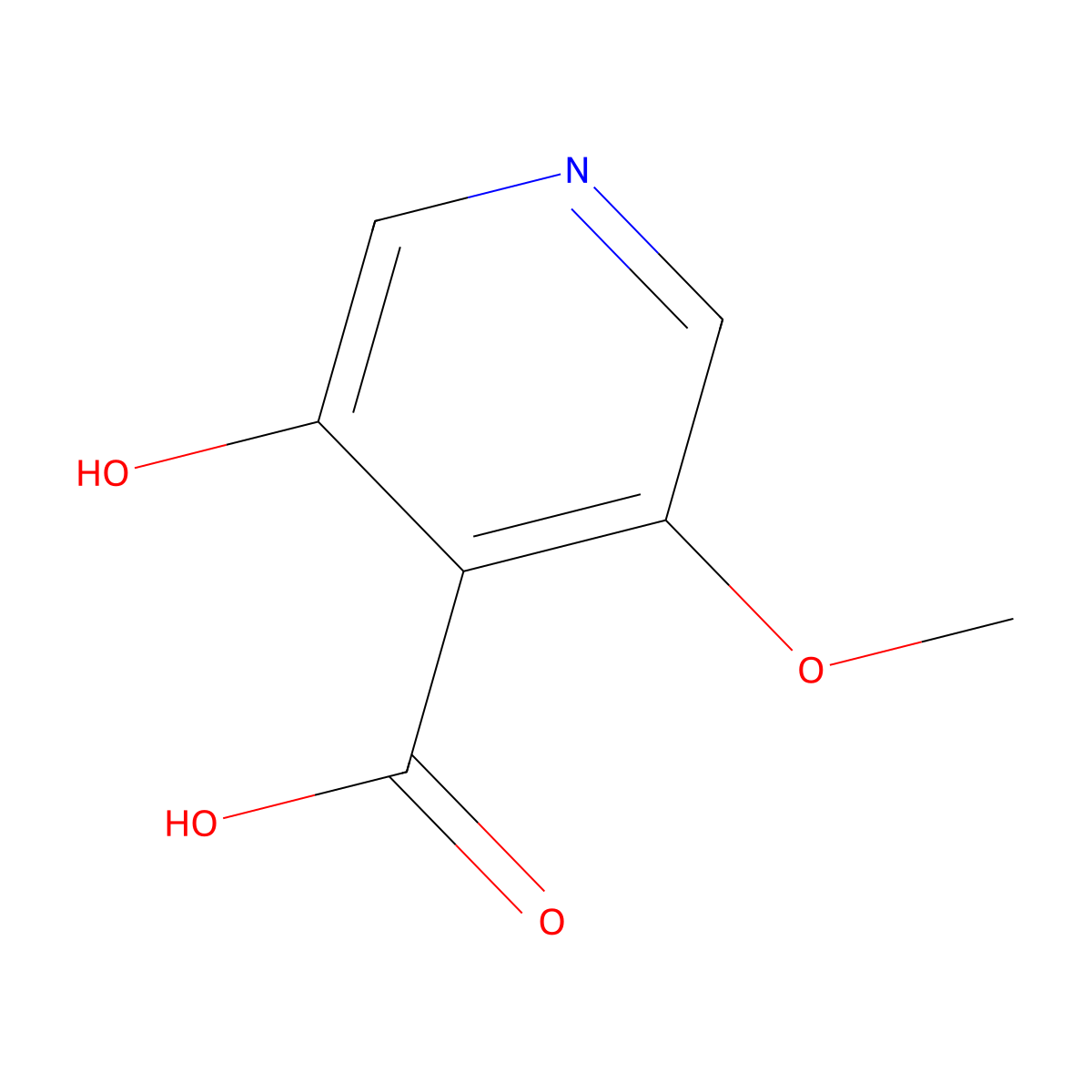 3-Hydroxy-5-methoxyisonicotinic acid molecular structure, CAS 1256826-54-6