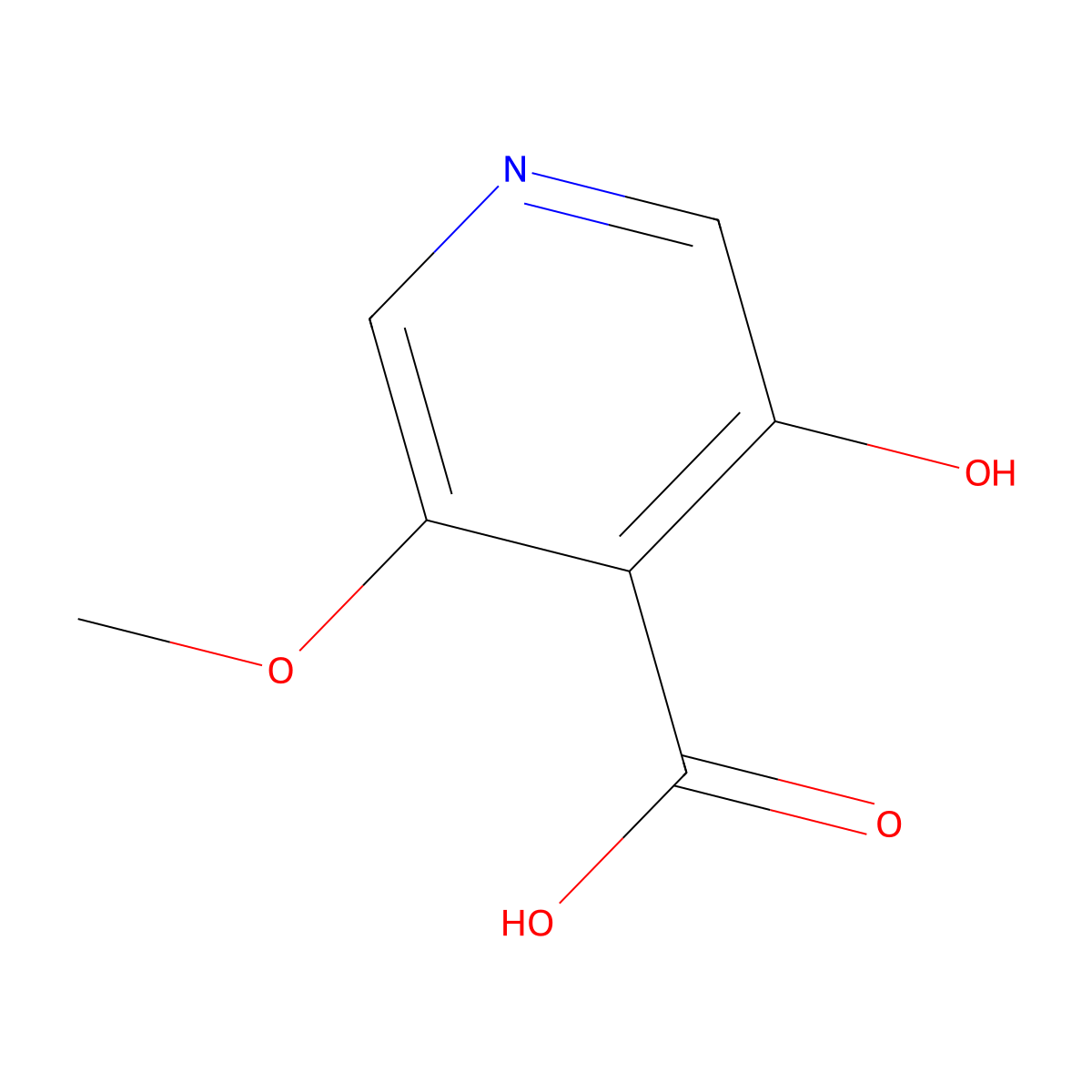 3-Hydroxy-5-methoxyisonicotinic acid molecular structure, CAS 1256826-54-6