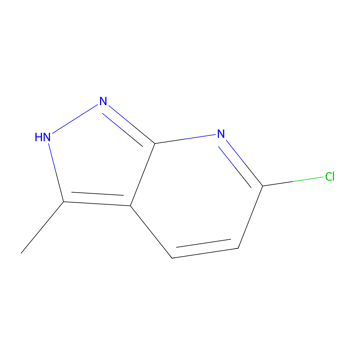 6-Chloro-3-methyl-1H-pyrazolo[3,4-B]pyridine molecular structure, CAS 1256826-72-8