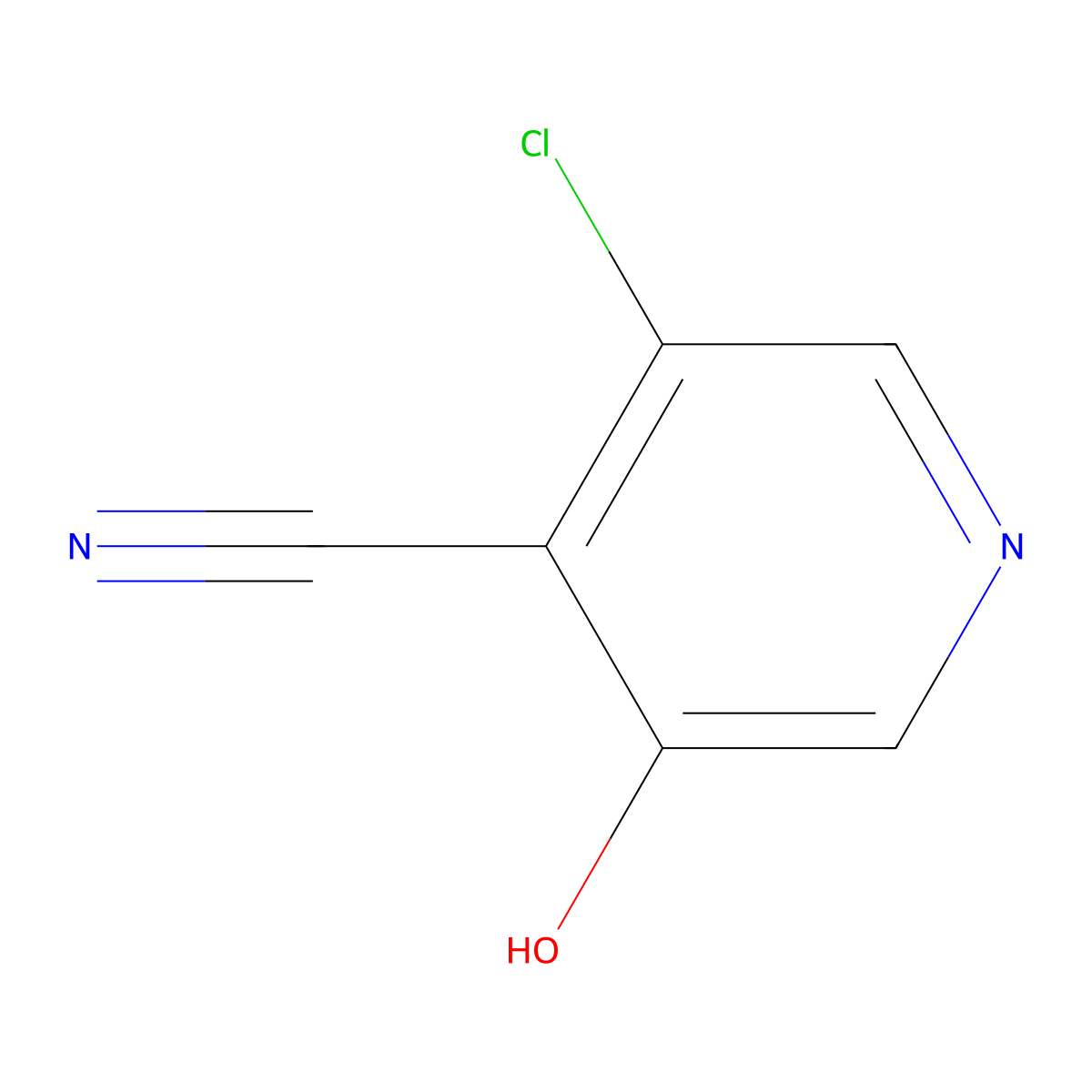 3-Chloro-5-hydroxypyridine-4-carbonitrile molecular structure, CAS 1256833-27-8