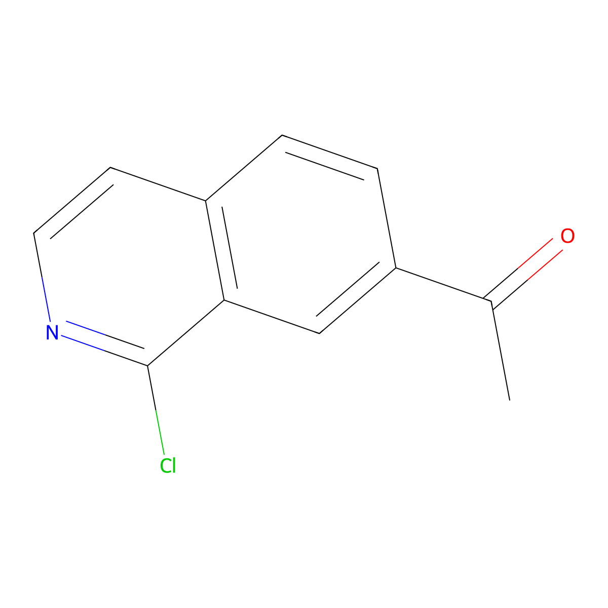 1-(1-Chloroisoquinolin-7-yl)ethan-1-one molecular structure, CAS 1256833-60-9