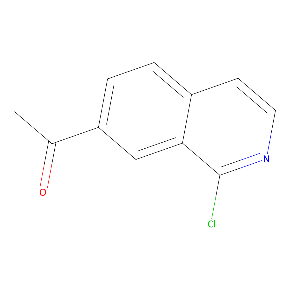 1-(1-Chloroisoquinolin-7-yl)ethan-1-one molecular structure, CAS 1256833-60-9