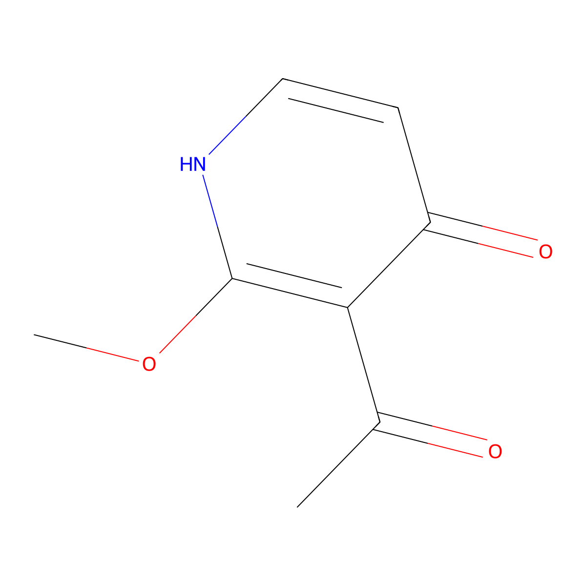 1-(4-Hydroxy-2-methoxypyridin-3-YL)ethan-1-one molecular structure, CAS 1256833-62-1