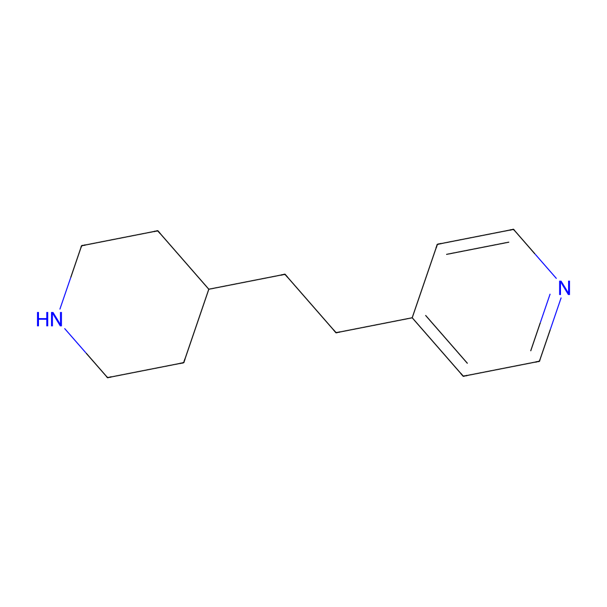 4-[2-(Piperidin-4-yl)ethyl]pyridine molecular structure, CAS 1256833-76-7