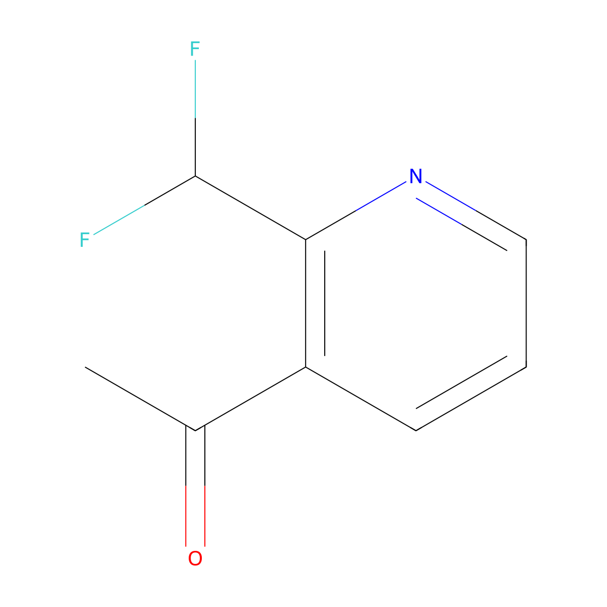 1-(2-(Difluoromethyl)pyridin-3-yl)ethanone molecular structure, CAS 1256833-85-8