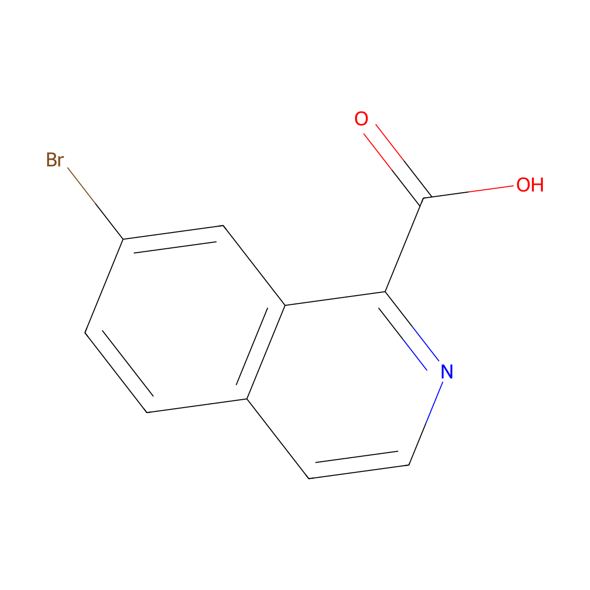 7-Bromoisoquinoline-1-carboxylic acid molecular structure, CAS 1256833-95-0