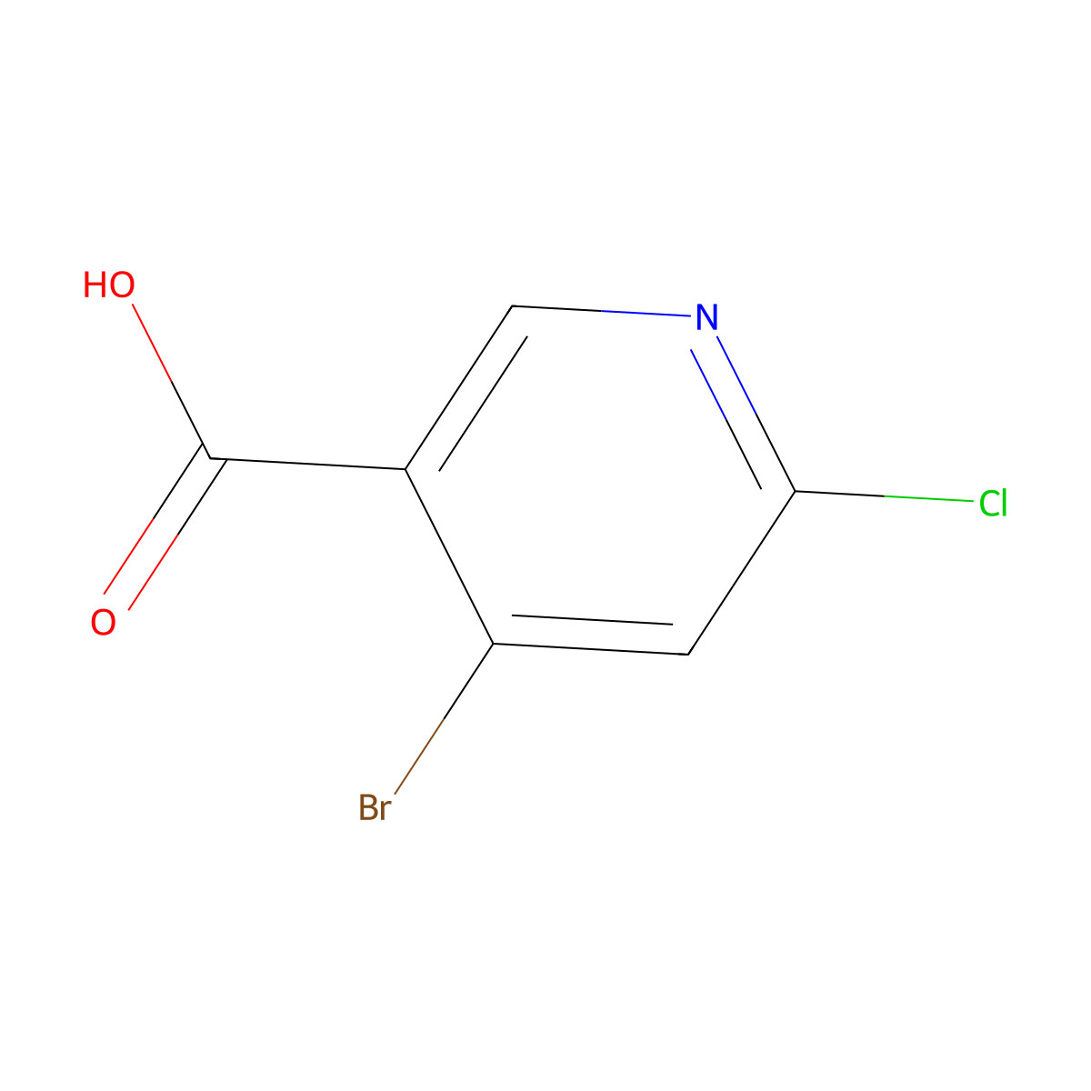 4-Bromo-6-chloropyridine-3-carboxylic acid molecular structure, CAS 1256834-13-5