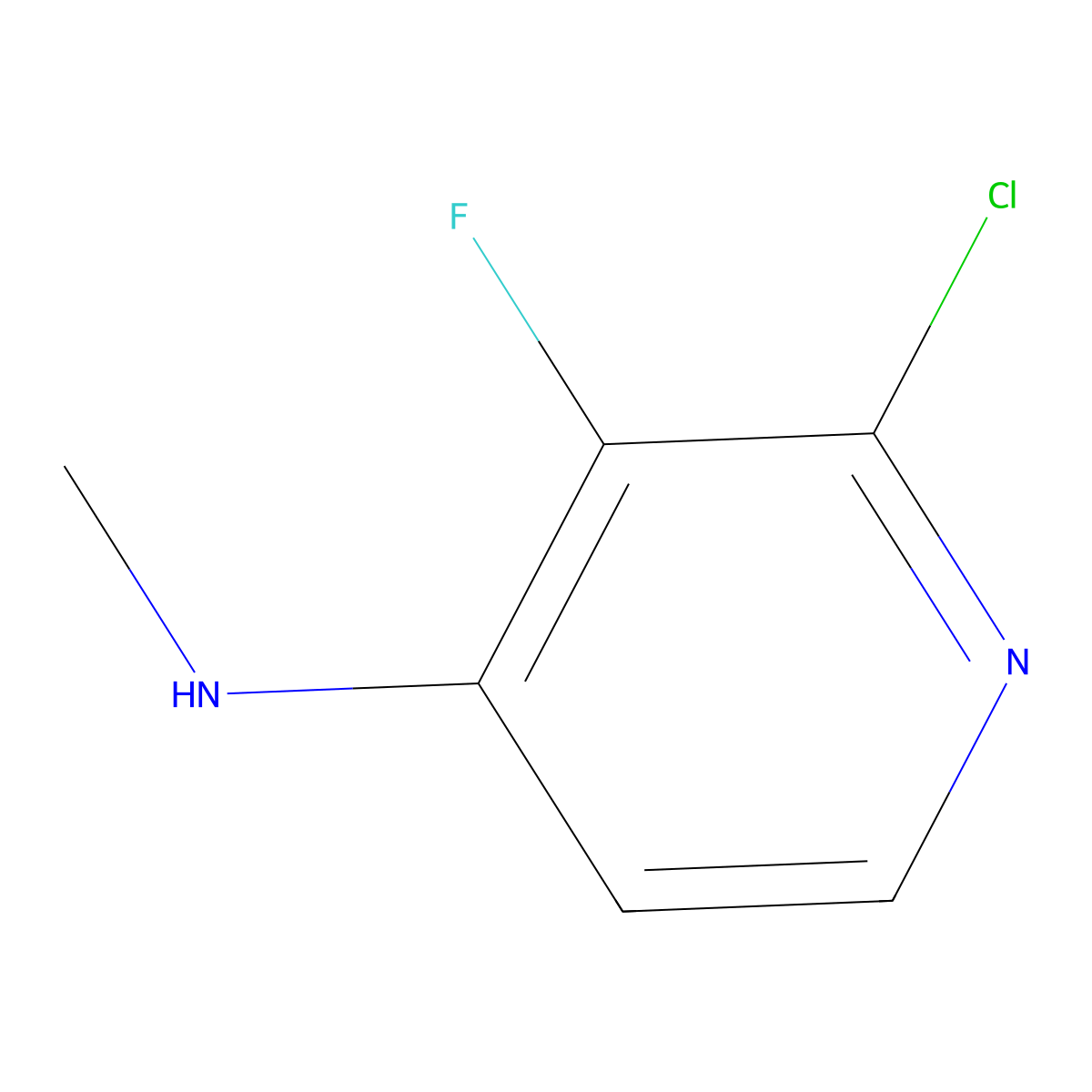 2-Chloro-3-fluoro-N-methylpyridin-4-amine molecular structure, CAS 1256834-90-8
