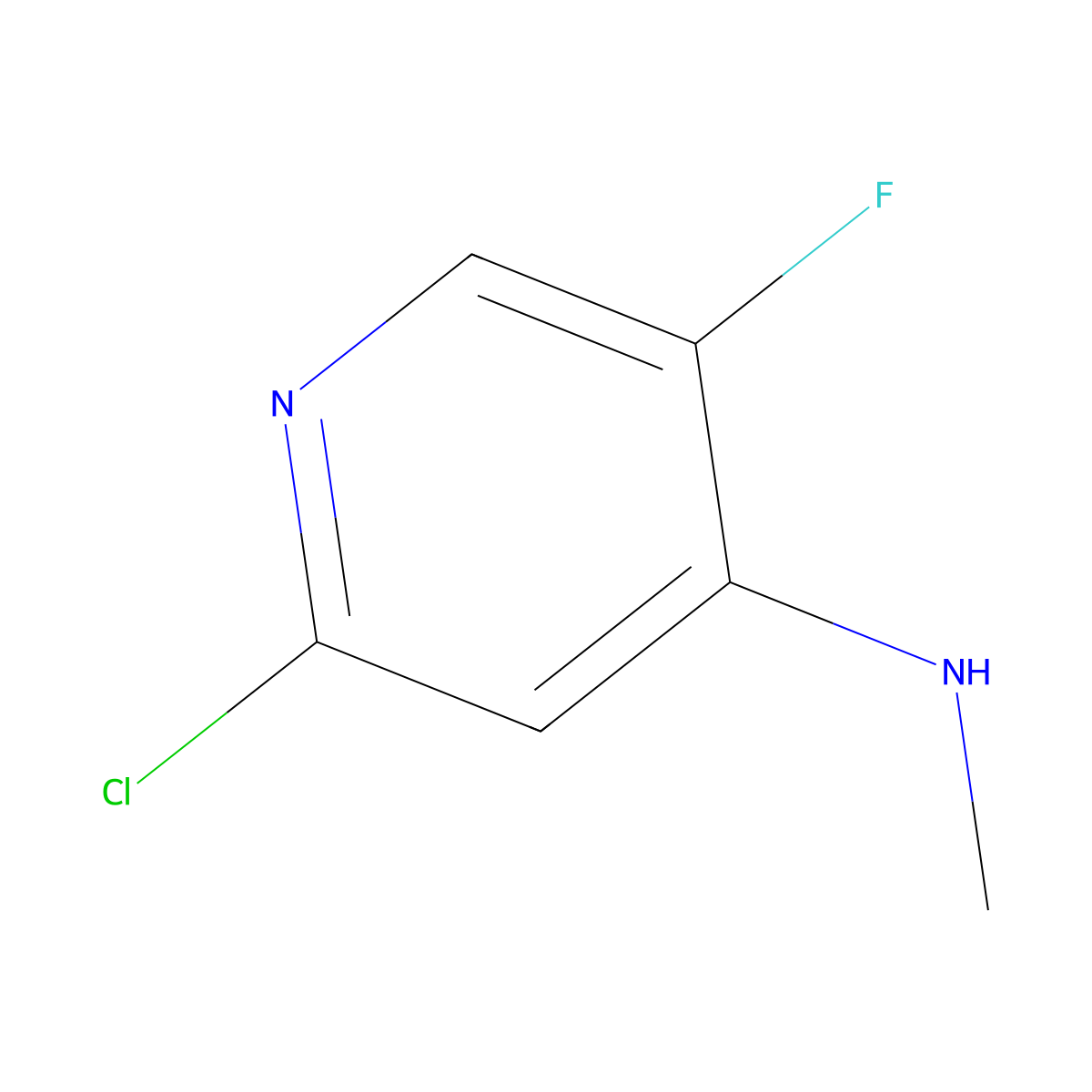 2-Chloro-5-fluoro-N-methylpyridin-4-amine molecular structure, CAS 1256834-94-2