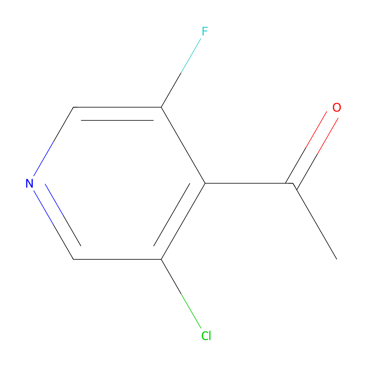 1-(3-Chloro-5-fluoropyridin-4-YL)ethanone molecular structure, CAS 1256834-96-4
