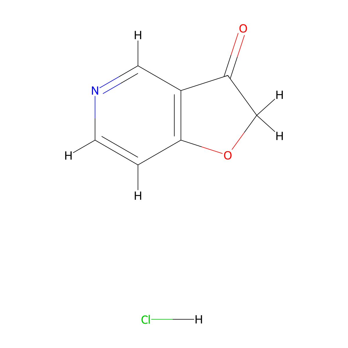 Furo[3,2-c]pyridin-3(2H)-one hydrochloride molecular structure, CAS 1256834-98-6