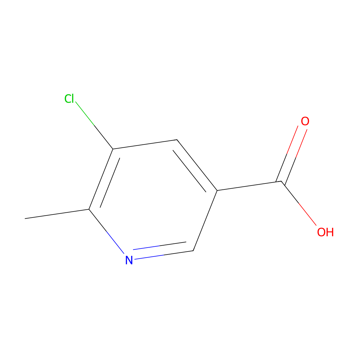 5-Chloro-6-methylnicotinic acid molecular structure, CAS 1256835-19-4