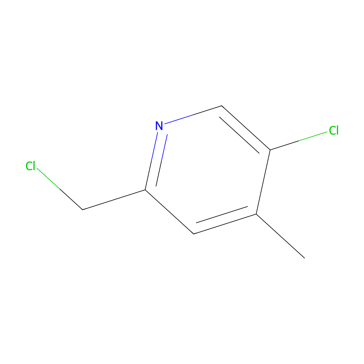 5-Chloro-2-(chloromethyl)-4-methylpyridine molecular structure, CAS 1256835-21-8